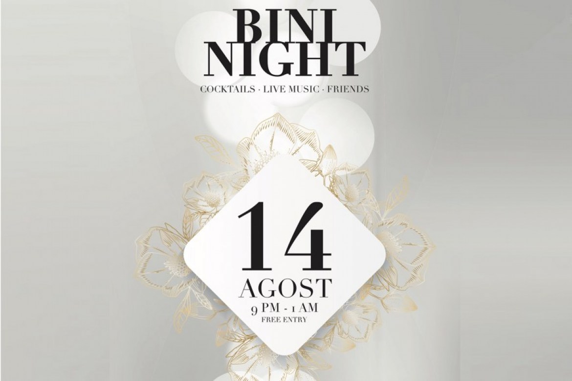 Bini Night, a party with cocktails, live music and friends in Binissaida