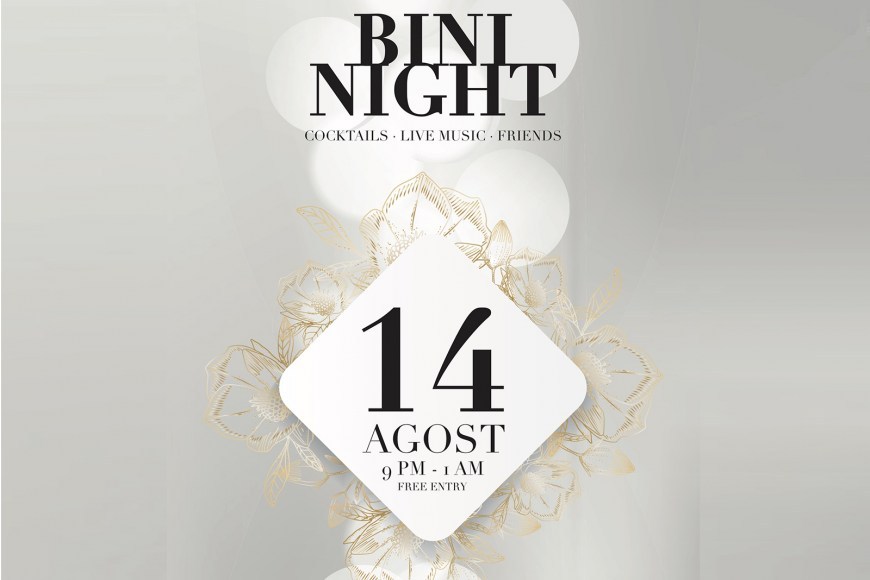 Bini Night, una fiesta con cócteles, música en directo y amigos en Binissaida